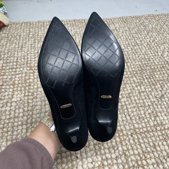Vionic Josie Black Suede Kitten Heels SZ 8.5 Classic Low Pumps Office Work EUC - Picture 5 of 7